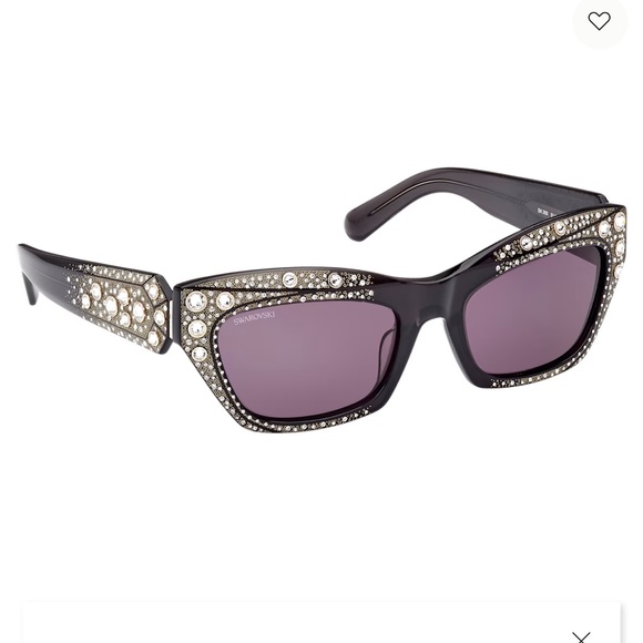 Swarovski Cat Eye Sunglasses Black - Picture 5 of 7
